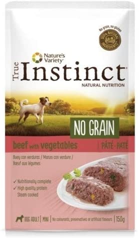  True instinct - Comida húmeda para Perros Adultos minis no Grain paté Buey con Verduras 150 gr 