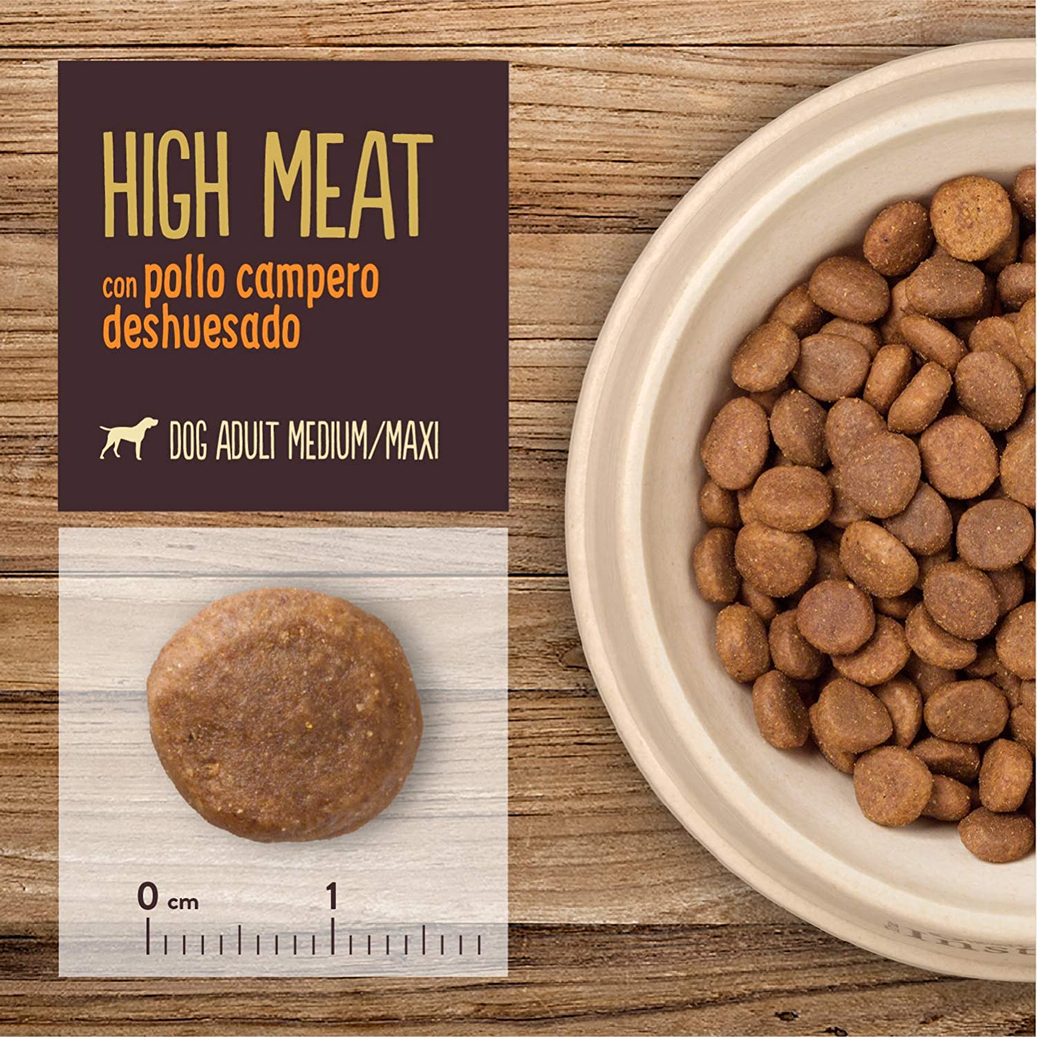  True Instinct High Meat Medium-Maxi Pienso para Perro Adulto con Pollo - 2 kg 
