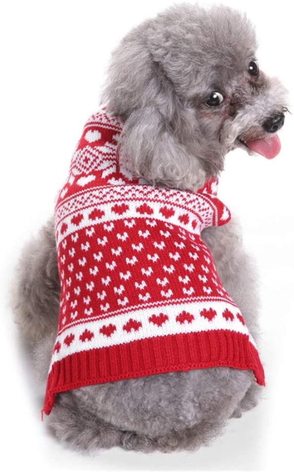  TUOTANG Suéter de Perro Suéter de Navidad para Mascotas Ropa para Mascotas de Cuello Alto de Punto Suéter Perro Suéter,Color 15,XX-Large 