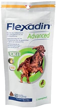  Vetoquinol Flexadin Advance Envace con 60 Comprimidos de Alimento Complementario Dietético para Perros 
