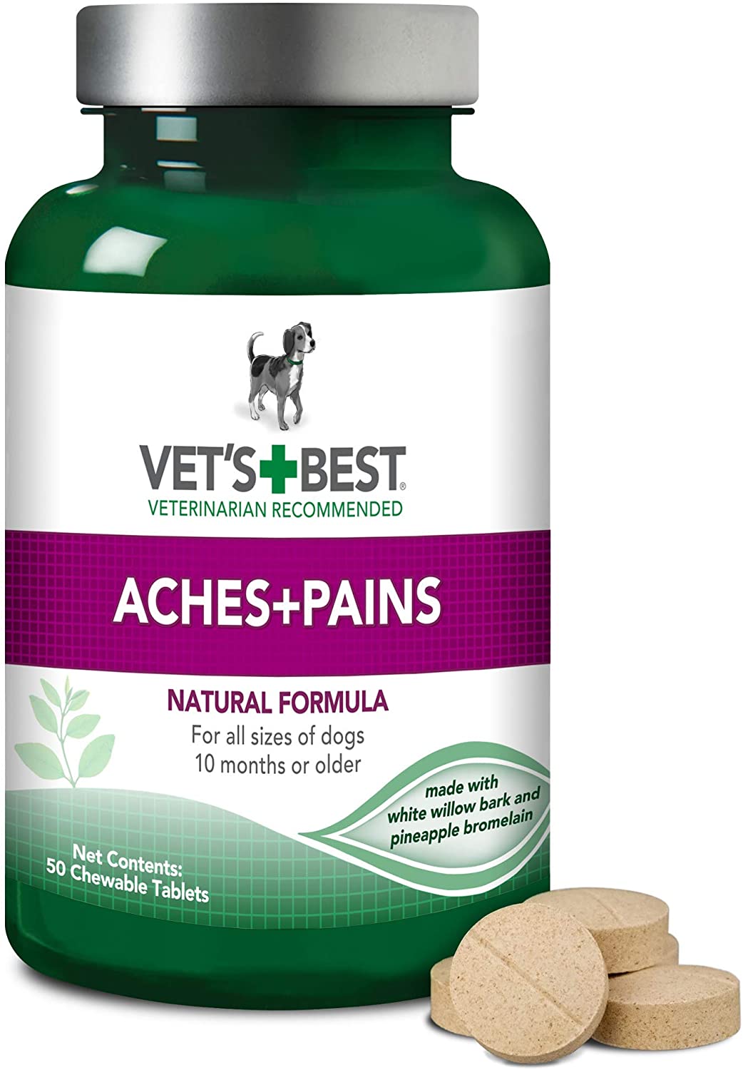  Vet's Best - Suplemento para aliviar el Dolor de Perros, fórmula Natural, sin aspirina 