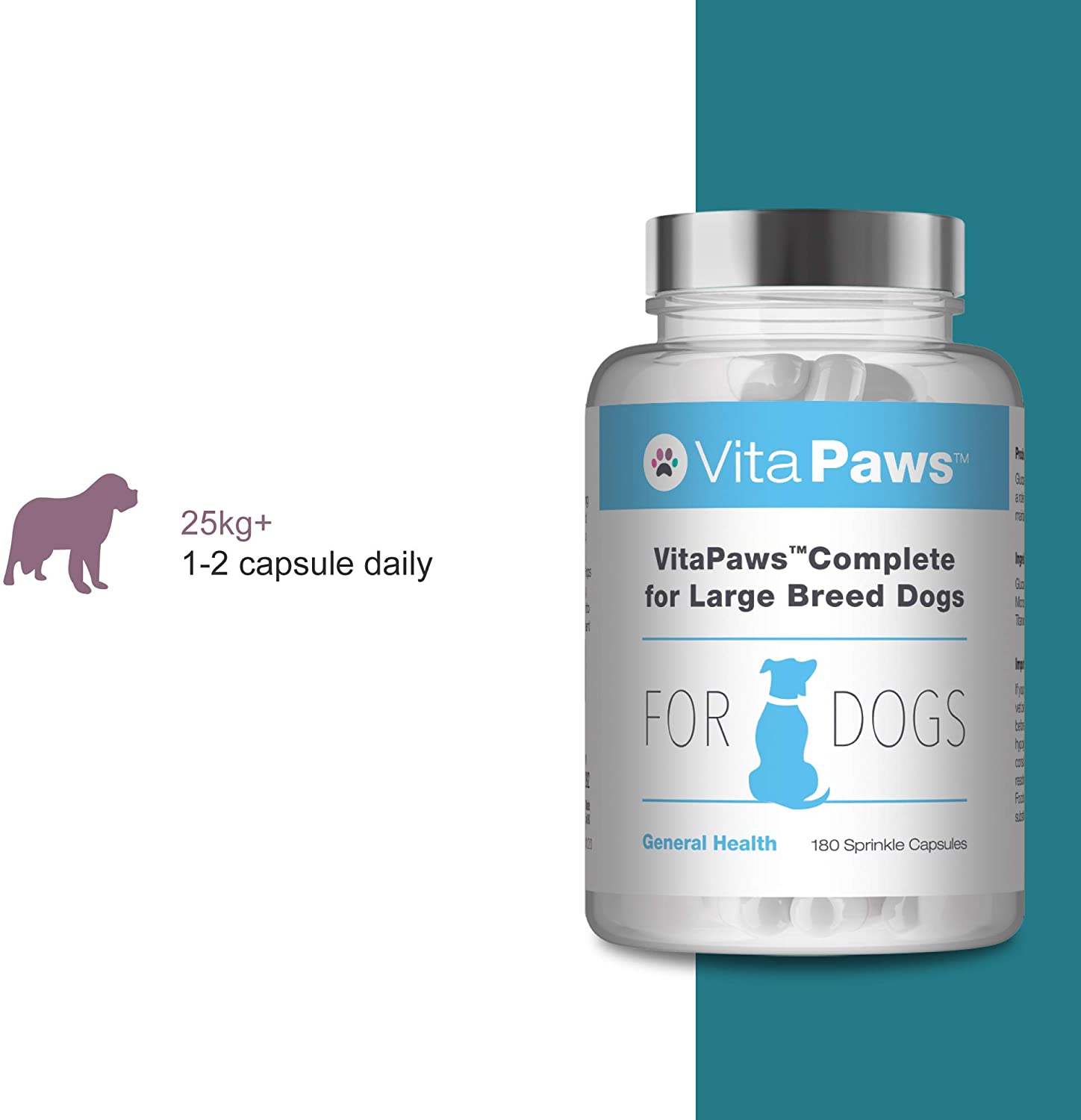 VitaPaws™ Fórmula Completa para Perros Grandes - 180 Cápsulas - VitaPaws 