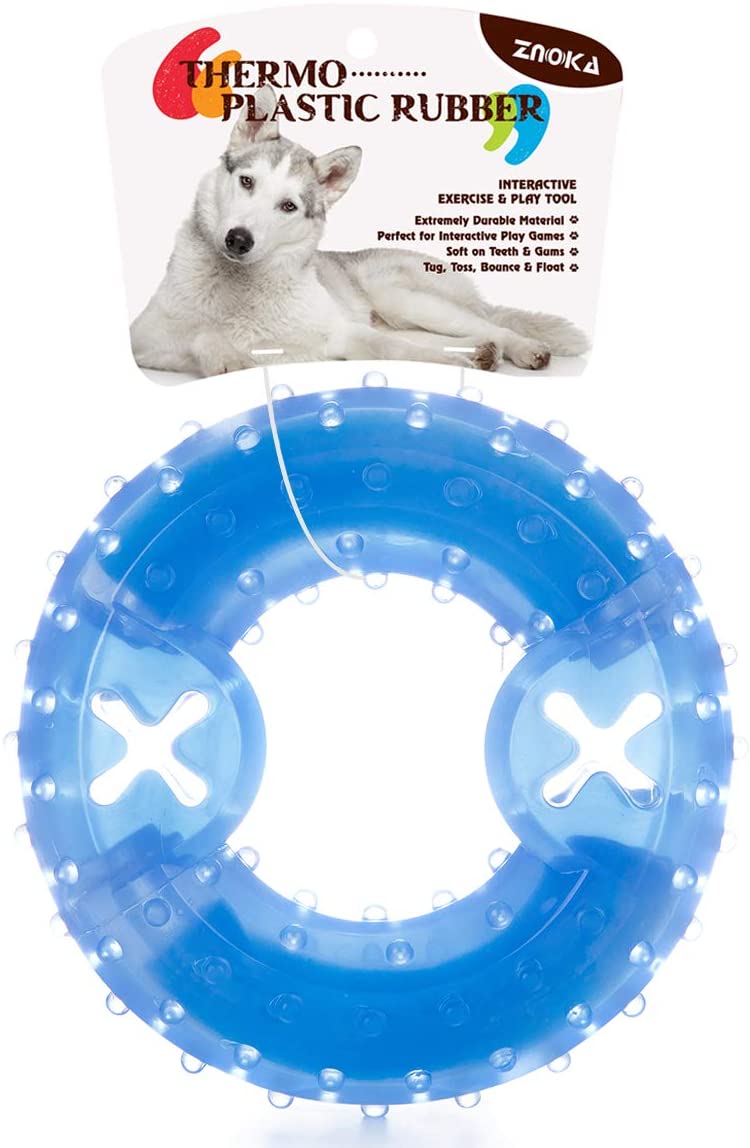  ZNOKA Productos para mascotas Arctic Freeze Fetch Alimento enfriamiento Teether Chew juguete (anillo) 