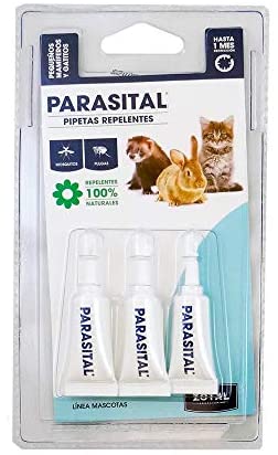 Zotal Parasital Pipetas Repelente Antiparásitos para Pequeños Mamíferos y Gatos 