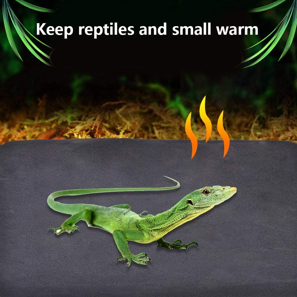  abiet Manta Termica Reptiles, Ajustable Reptil Heat Mat con Control De Temperatura para Reptiles Tortuga, Tortuga, Serpientes, Lagartos, Geckos, Arañas, Orugas 