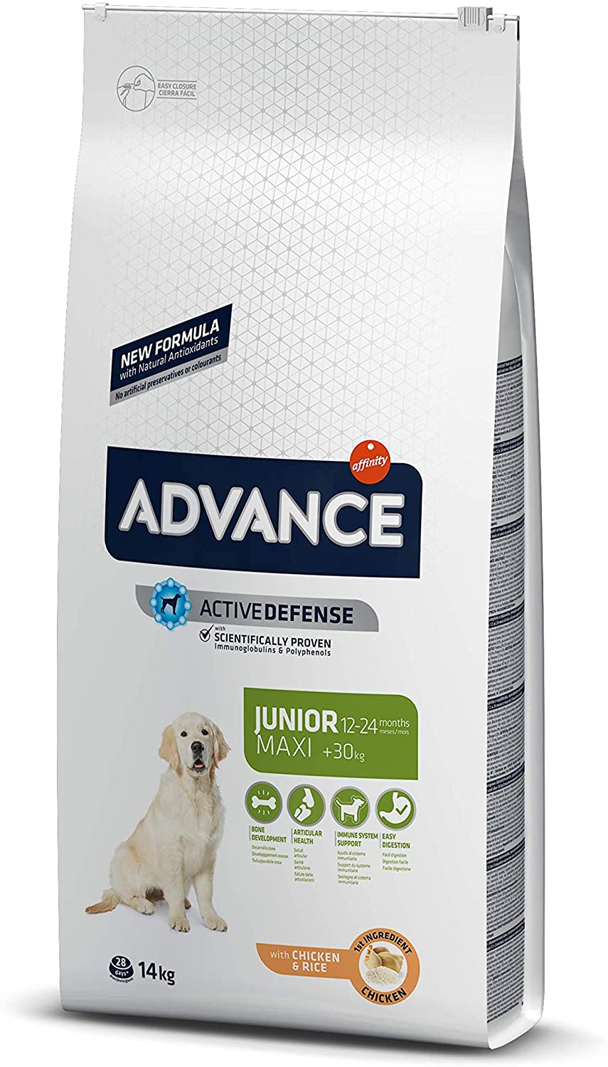  Advance Junior Maxi - Comida seca para cachorros, 14 kg 