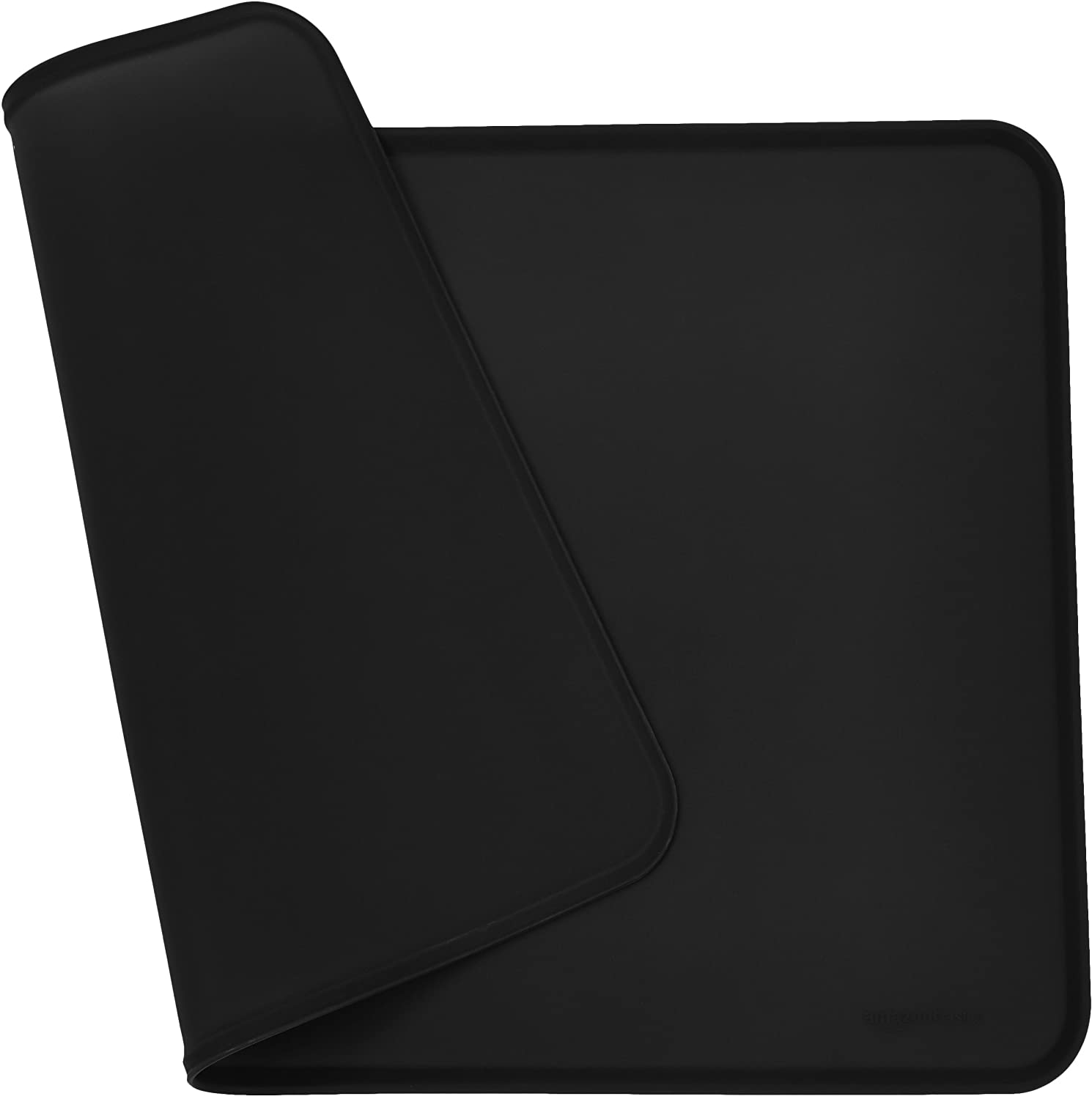  AmazonBasics - Alfombrilla para comedero de mascota, de silicona, impermeable, 61 x 41 cm, Negro 
