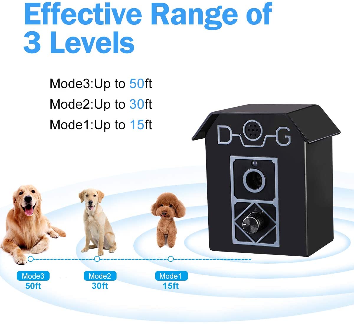  Antiladridos Perros Impermeable Collar de Adiestramiento Dispositivo Anti Barking Ultrasonidos para Perros Control de Corteza para Perros Impermeable 100% Seguro para Mascotas y Humanos Adecuado 