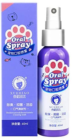  Apoorry Spray para Mascotas Perro Cuidado bucal Mal Aliento Limpieza de los Dientes Ambientador Eliminación de la Placa 