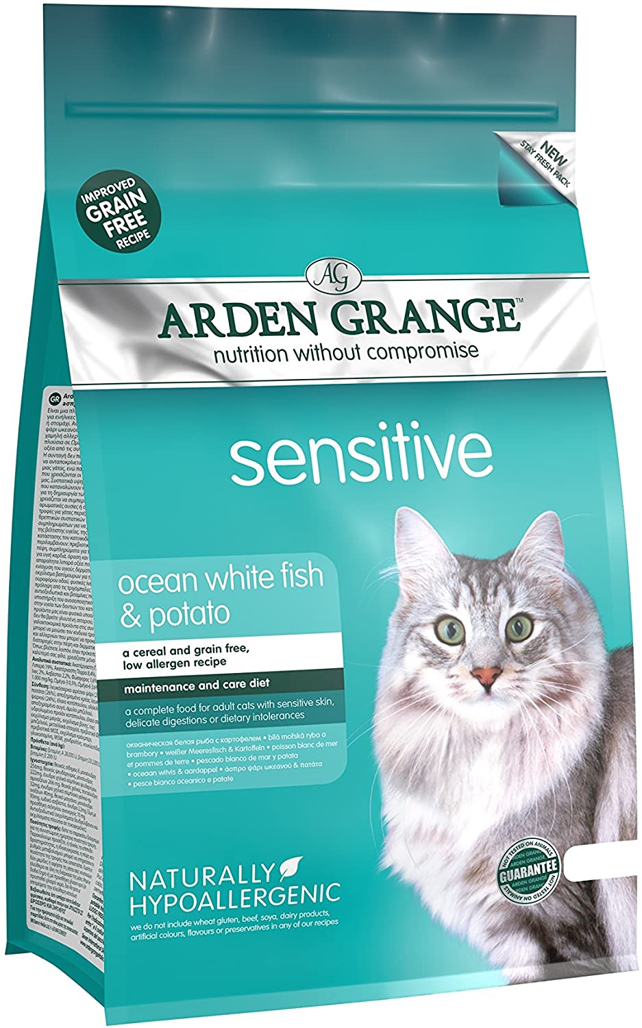  Arden Grange Adult Cat Sensitive - 4000 gr 