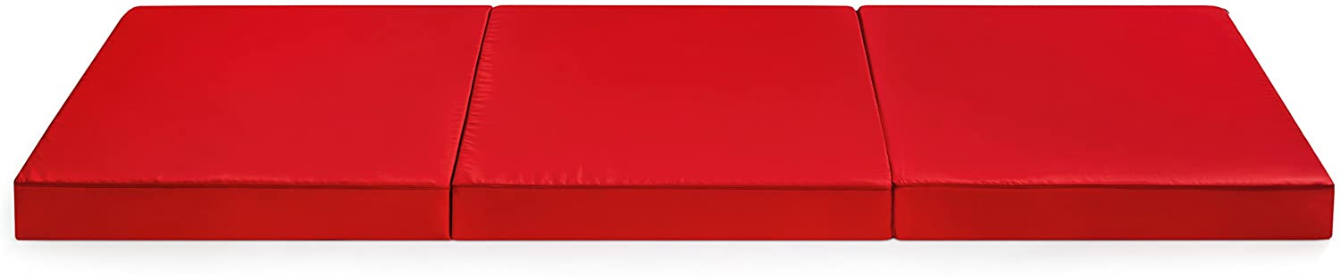  Badenia Bettcomfort Trendline, Colchón plegable para invitados, Rojo, 196 x 65 cm 
