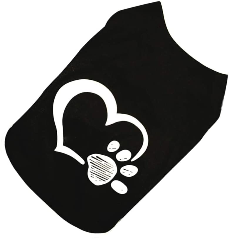  Balacoo Mascota Suave Algodón Camiseta Abrigo Puente Pequeño Perro Gato Gatito Chaqueta Ropa para Cachorros para Peluche Chihuahua Yorkshire Caniche Cachorro Maltés Pug-Negro Talla S 