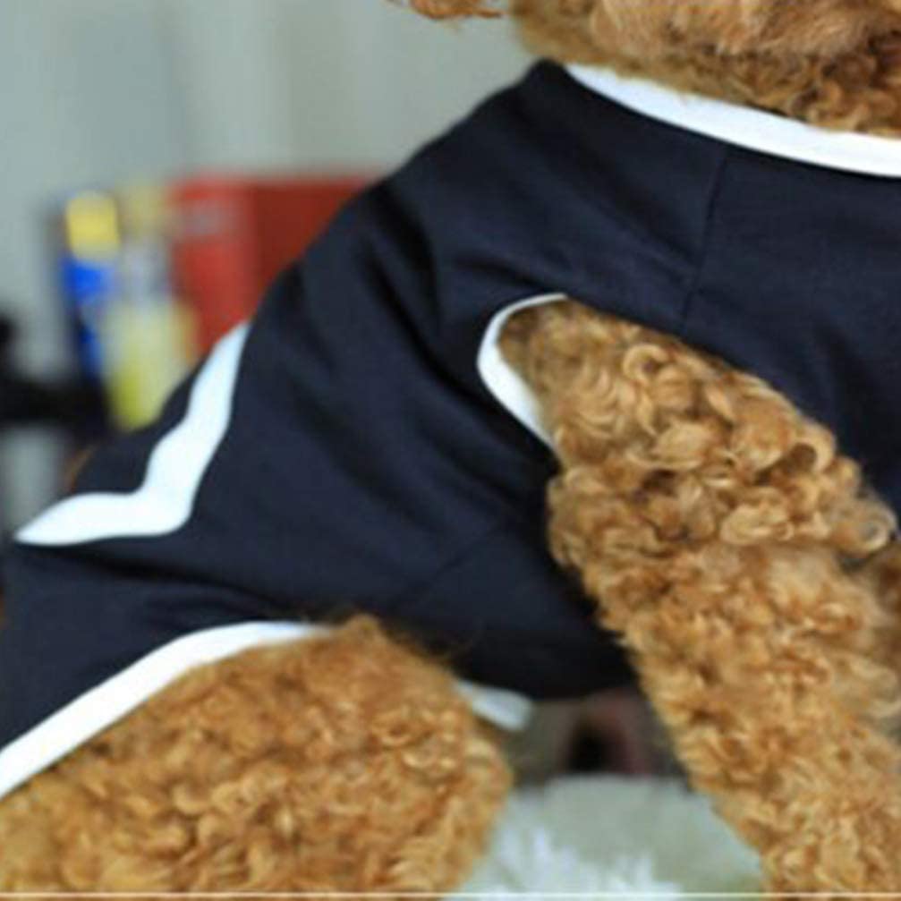  Balacoo Mascota Suave Algodón Camiseta Abrigo Puente Pequeño Perro Gato Gatito Chaqueta Ropa para Cachorros para Peluche Chihuahua Yorkshire Caniche Cachorro Maltés Pug-Negro Talla S 