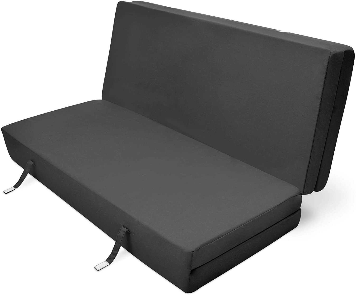  Beautissu Cómodo colchón Plegable Campix Auxiliar futón 120 x 195 x 7 cm Ahorra Espacio Tela Microfibra Antracita 