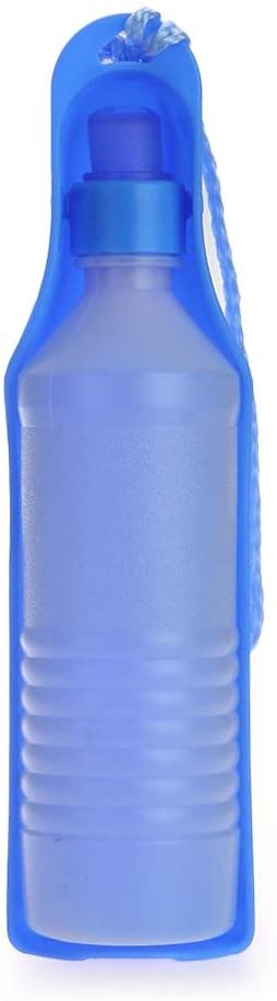  Bebedero Botella Portátil Plástico Azul para Perros Mascota Paseo 