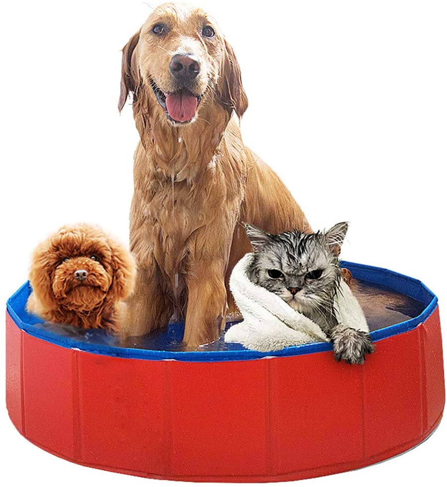  BENPAO Piscina Plegable para baño de Mascotas para Perros Piscina Plegable para Mascotas para Mascotas Tina de baño Piscina para niños para Perros Gatos y niños 160cm X 30cm 