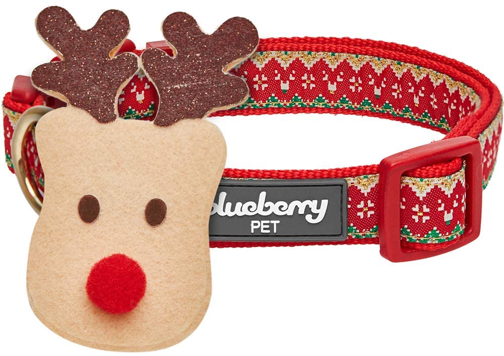  Blueberry Pet Colección de Navidad – Collar de Perro Regular, Collar Personalizado, Pajarita o Correa 