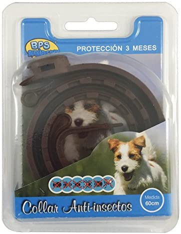  BPS® Collar Antiparasitario para Mascotas Perros/Gatos Antipulgas y Garrapatas Protección 3 Meses BPS-4000 (para Perro 60cm) 