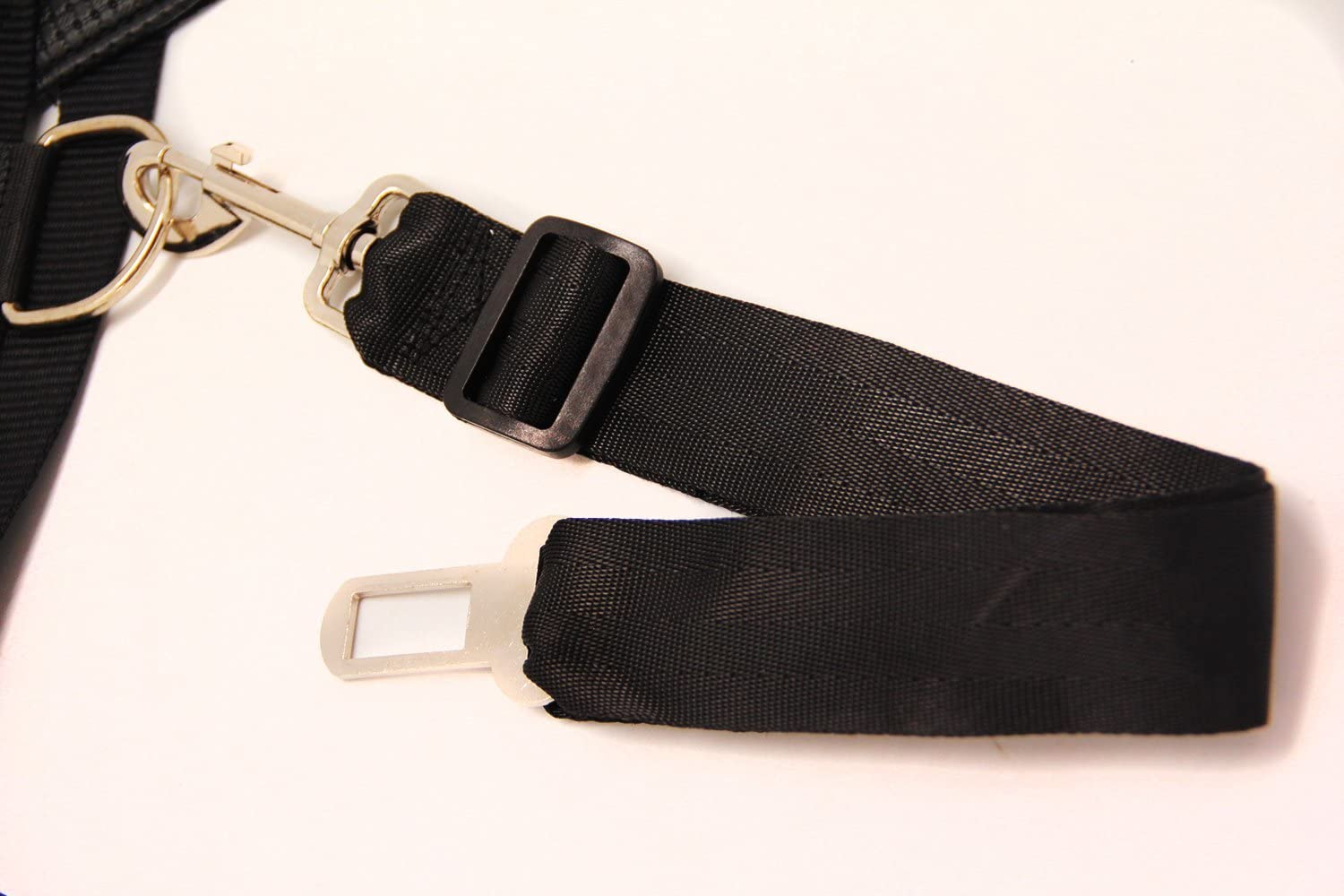  BPS (R) Cinturón de Seguridad Ajustable Con Arnés de Coche para Perro ,Mascotas ,Animales Pequeños y Medianos,Tamaño:(L/XL,60-110cm,Apto para Pesos de 22-50kg) Color:Negro,Material:Nylon.59834 