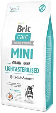  Brit Care Mini Light y Sterilised Grain Free al Conejo y Salmón Hipoalergénico - 7 kg 