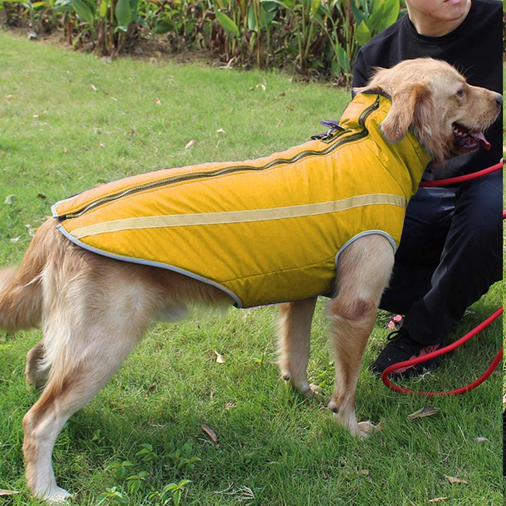  BVAGSS Waterproof Reflectante Cálido Acolchado búfer Chaleco Cachorros Chubasquero para Mascotas Gato Perro XH016 