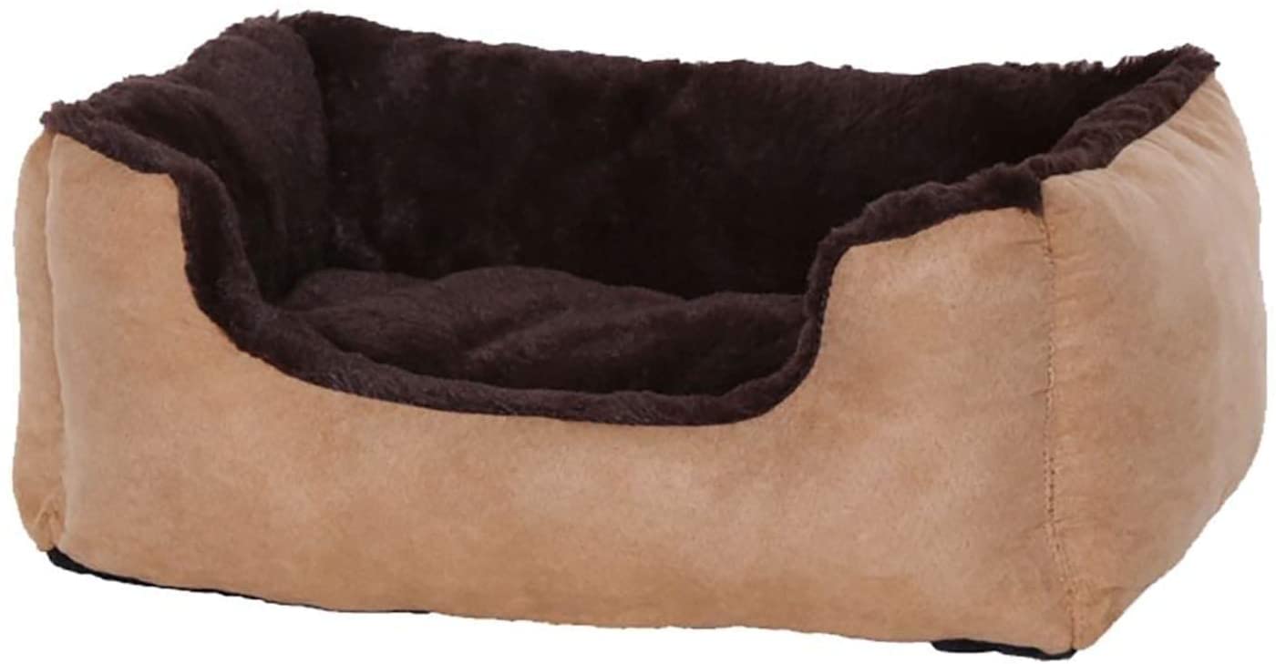  Cama para perros – Perros Cojín – Perros sofá con cojín Reversible tamaño y color a elegir (marrón / beige) 