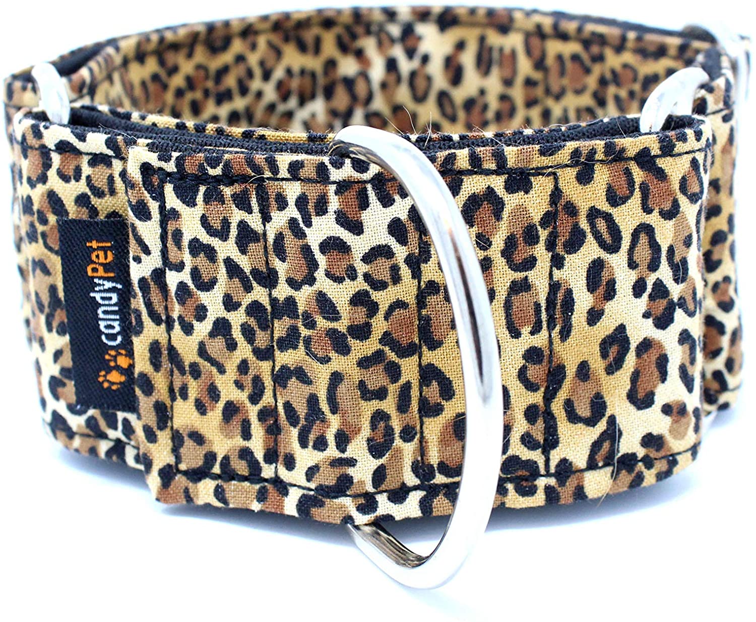  candyPet Collar Martingale Para Perros - Modelo Leopardo, L 