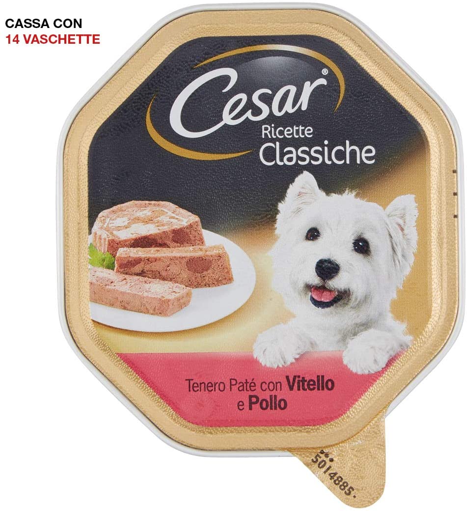  Cesar® - Recetas Clásicos - Recetas clásicas de Comida para Perros - Paté de 150 gr - 14 bandejas 