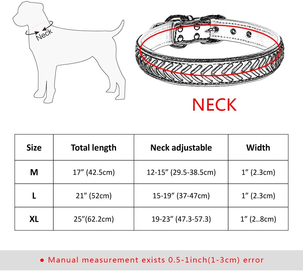  Collares de piel trenzada para perro, suaves y acolchados, para perros y perros de gran calidad, para razas de mascotas pequeñas y medianas 