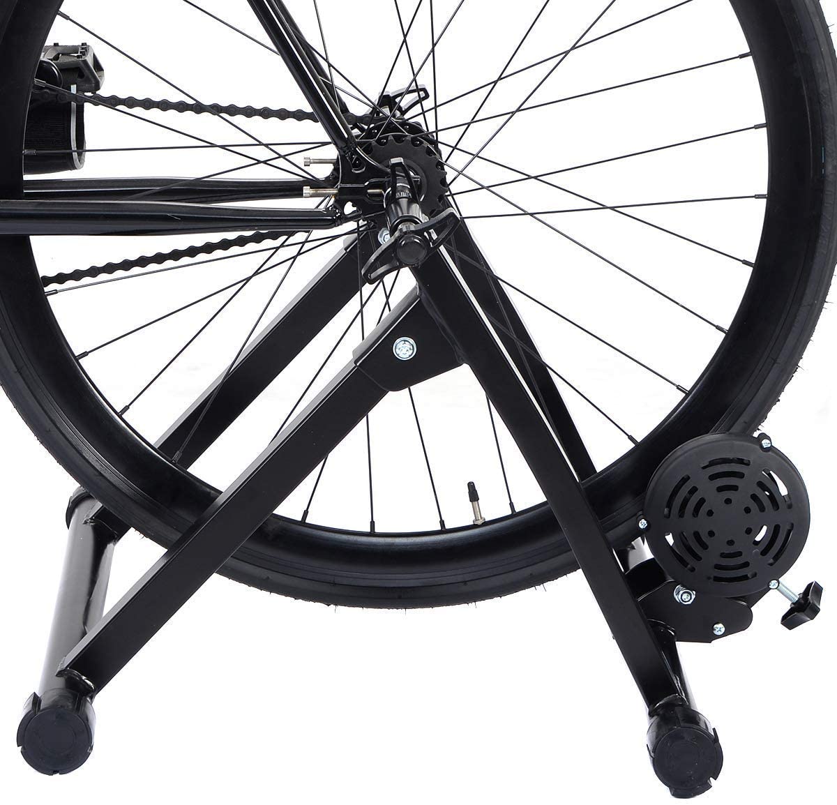  COSTWAY Bicicleta Estática Soporte Rodillo de Ciclismo Entrenamiento Plegable Carga Máxima hasta 150 kg Color Negro 