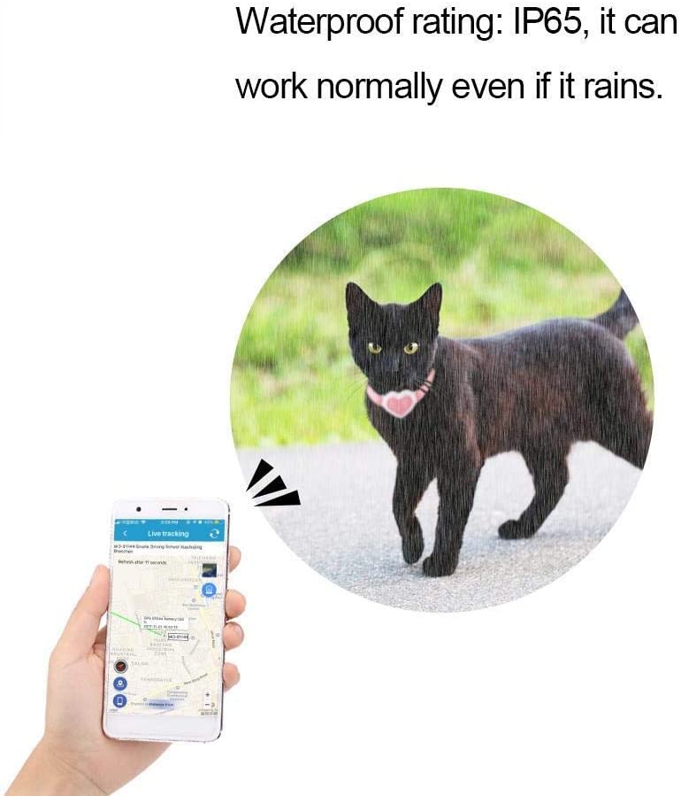  CSDY-Pet Security Tracker Impermeable para Mascotas Anti-Perdida del localizador del buscador Inteligente de Recarga USB Animal doméstico del Monitor Perros GPS 