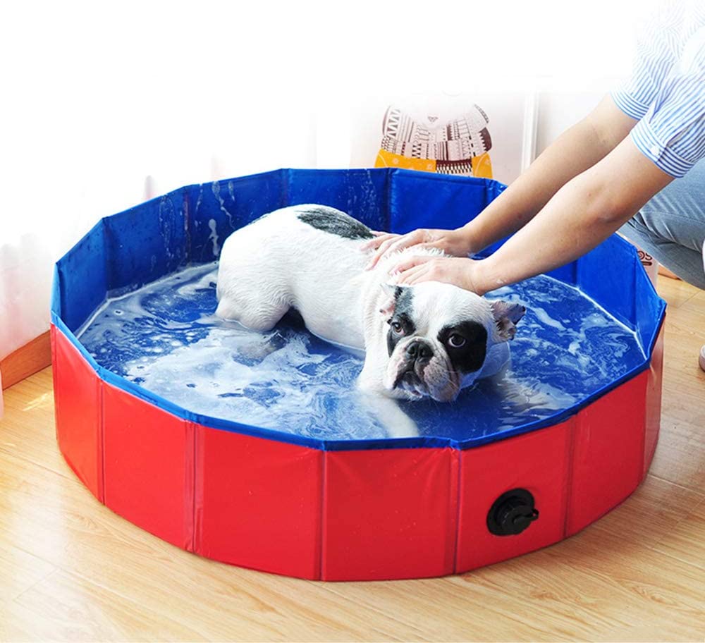  Decdeal Piscina Plegable para Perros Gatos Bañera Baño Portátil para Mascotas Pequeños Medianos y Grandes para Limpiar Jugar al Aire Libre 