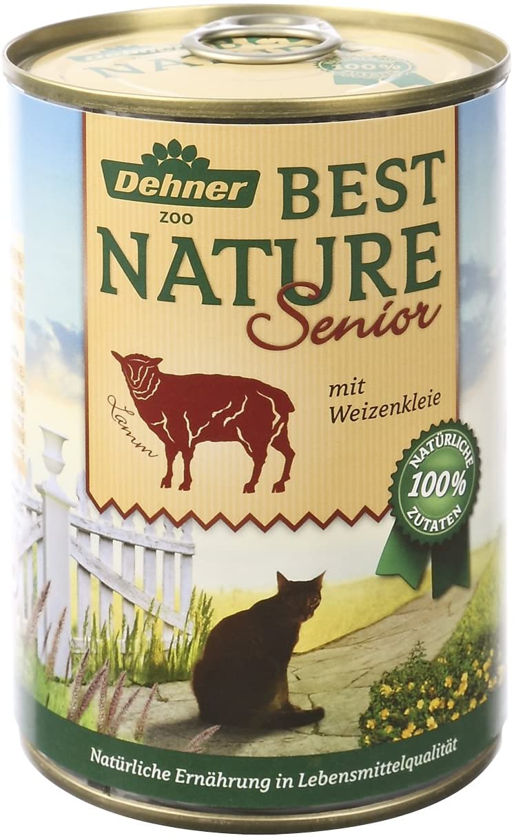  Dehner Best Nature - Comida para Gatos para Adultos, Cordero y Trigo, 6 x 400 g (2,4 kg) 