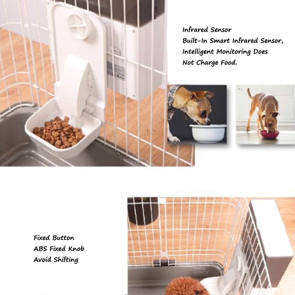  DjfLight Alimentador automatico de Mascotas para Perro Gato, automatico comedero, Máquina Colgante para la alimentación de Animales Que calcula Jaula cuantitativa máquina Mascotas Suministros 