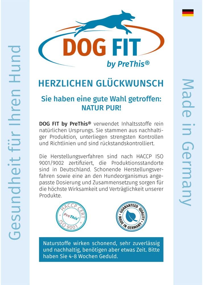  DOG FIT by PreThis Complejo Vitamin B para Perros | para el Sistema nervioso, la espondilosis, la parálisis, los trastornos de coordinación, la incontinencia y Las deficiencias visuales 