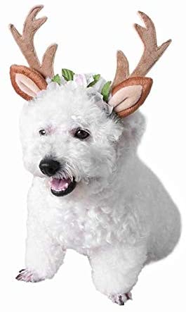  DongDongDong Banda Ajustable para el Pelo de la Cornamenta Lindo Perro Gato Ciervo Sombreros para Navidad Suministros de decoración para Mascotas Suministros para Mascotas de Navidad 