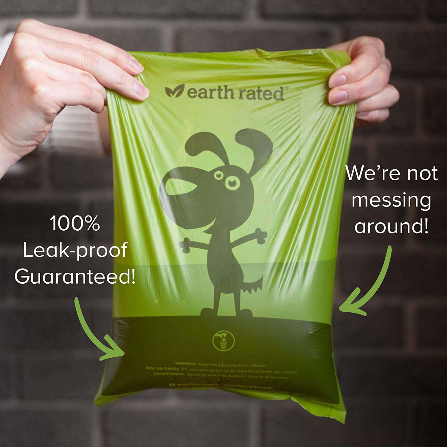  Earth Rated Bolsas de Basura de Lavanda biodegradables con Aroma a Perro, 21 Rollos de Recambio 