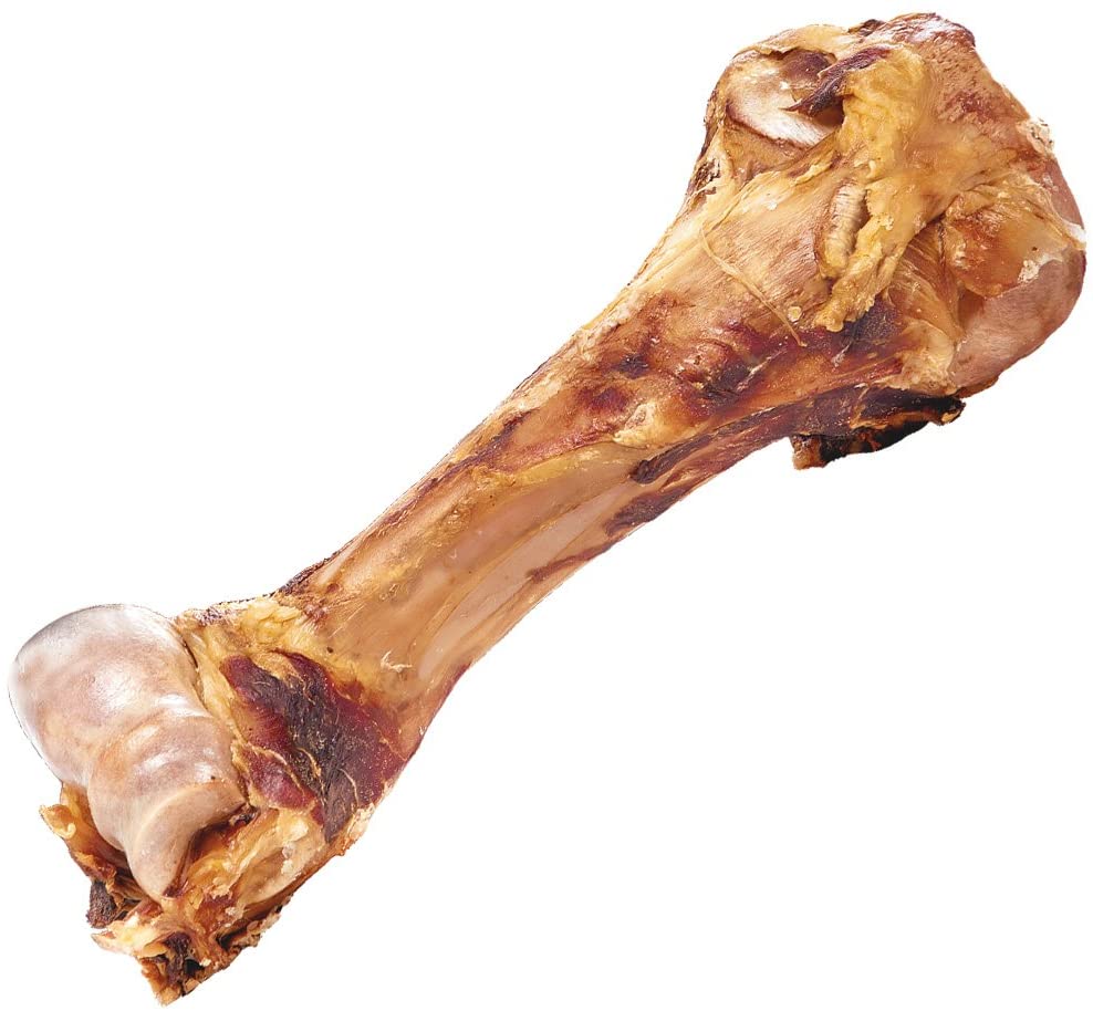  El hueso gigante XXL Dino no tiene rival entre los huesos para perros. Este fémur de toro es natural y tiene una longitud de aproximadamente medio metro y un peso de hasta 2 kg. 