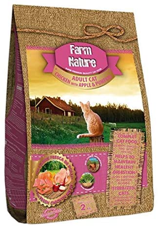  Farm Nature Pollo con Manzana y Calabaza gato 2 Kg 