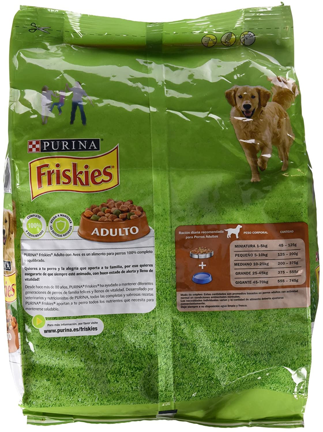  Friskies - Adulto - Alimento para Perros Seco con Aves Y Verduras Añadidas - 3 Kg 