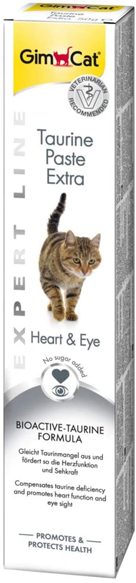  GimCat EXPERT LINE Taurine Extra, pasta - Snack para gatos funcional que favorece la función cardíaca y la vista - 1 tubo (1 x 50 g) 