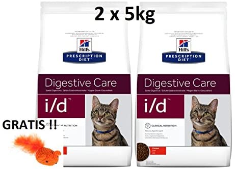  Hills Prescription Diet Feline i/d Digestive Care: 2 x 5 kg Veterinary Diets + Gratis Ratón 
