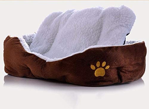  Hosaire Mascotas Mat - Perro y Gato Caliente Suave Camas para Mascotas Almohada Cama Cachorro Sofa Sofa Mat Perrera Pad Marrón 