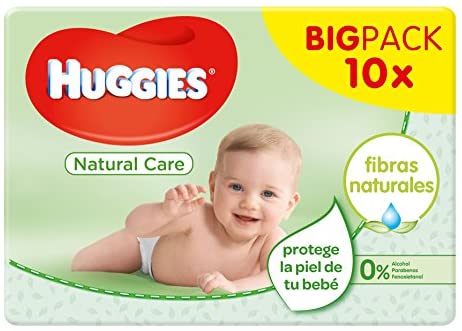  Huggies Natural Care - Toallitas para bebé, 560 toallitas 