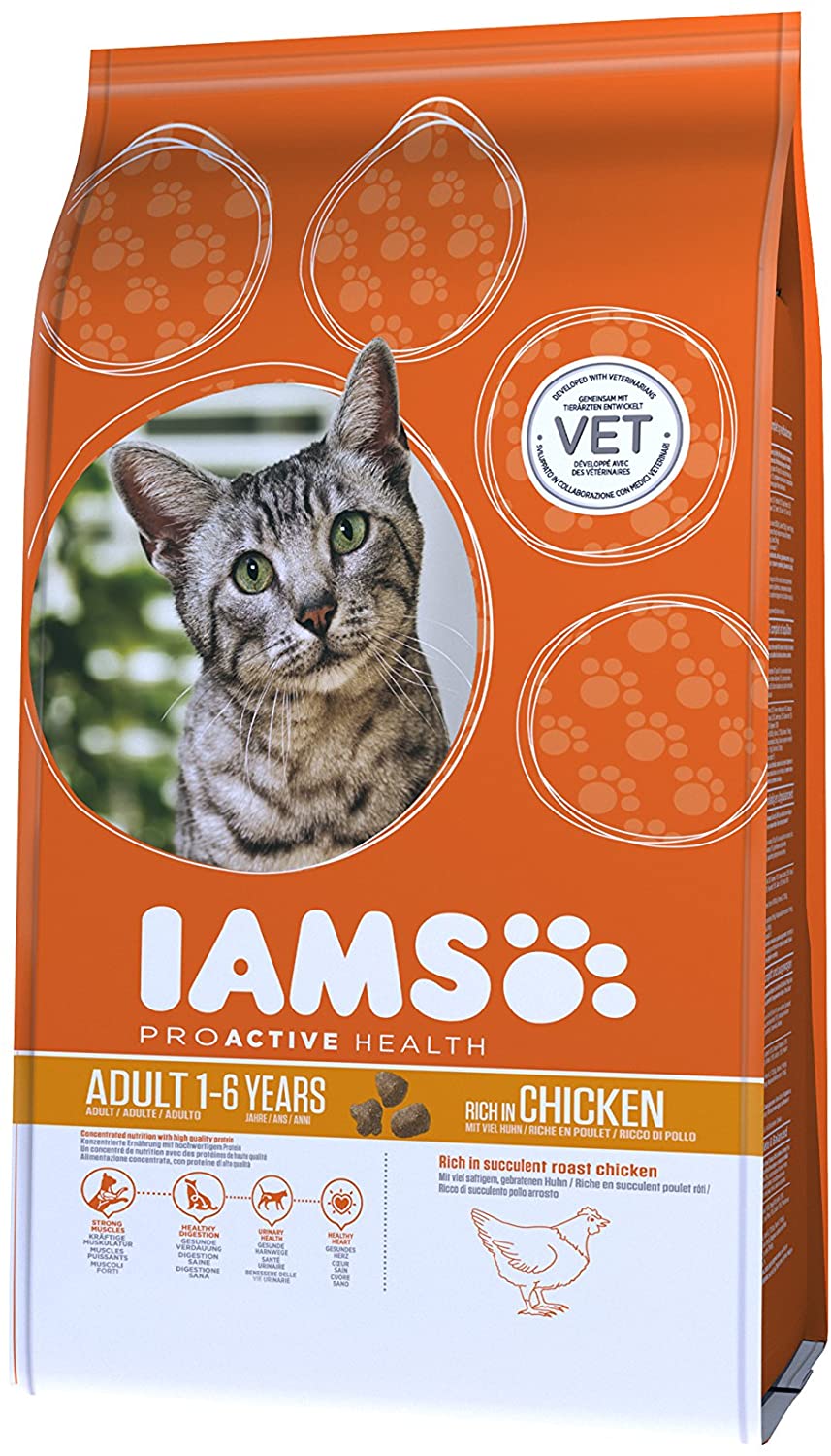  IAMS for Vitality Alimento para Gato Adulto con pollo fresco [3 kg] 