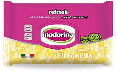  Inodorina Toallitas Refresh Citronela, 40 Unidades 