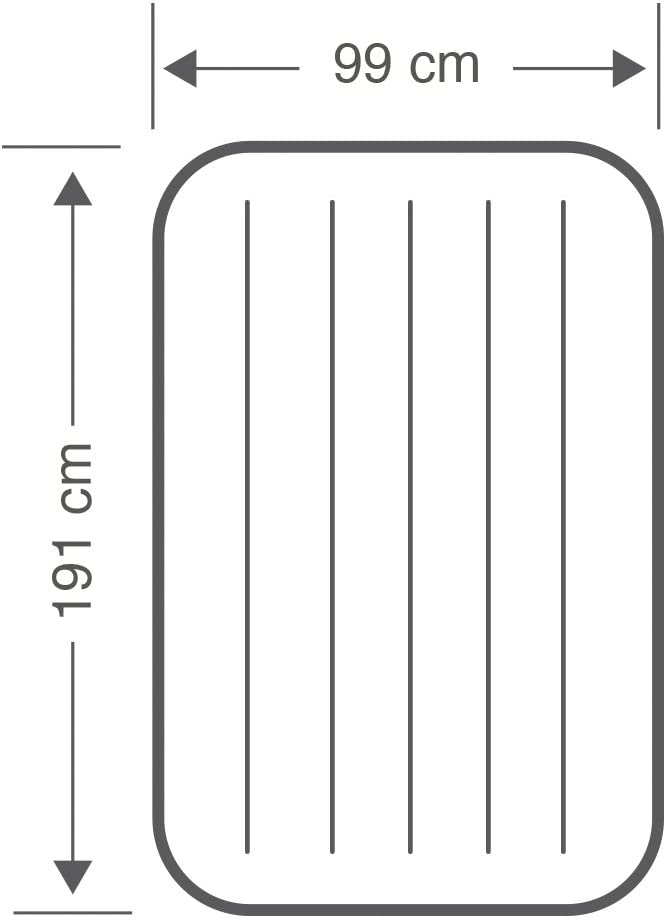  Intex 64707 - Colchon hinchable Dura-Beam Standard con Fibertech 99 x 191 x 25 cm 