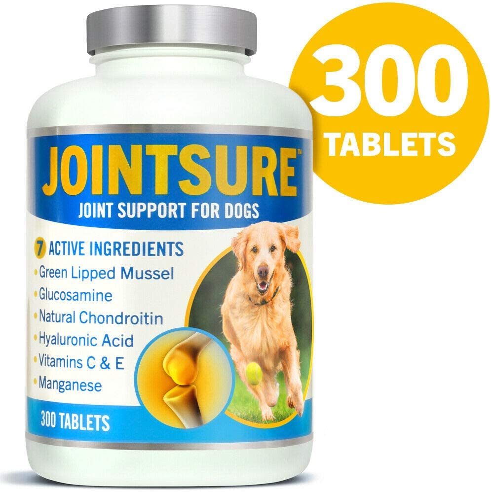  JOINTSURE condroprotector Perros| 300 Comprimidos | con mejillón de Labio Verde, glucosamina y condroitina Natural. | Este antiinflamatorio para Perros. 