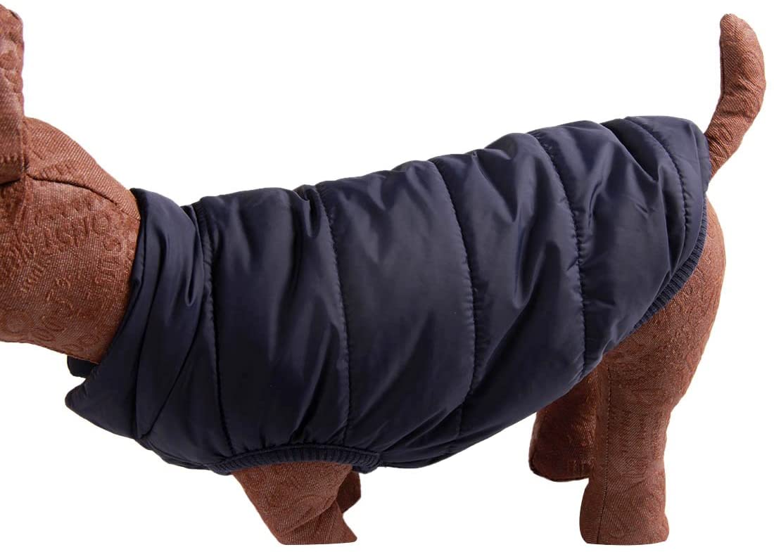  JoyDaog - Chaqueta de perro con forro polar de 2 capas para invierno y clima frío, extra suave, a prueba de viento, para cachorro y perros pequeños 