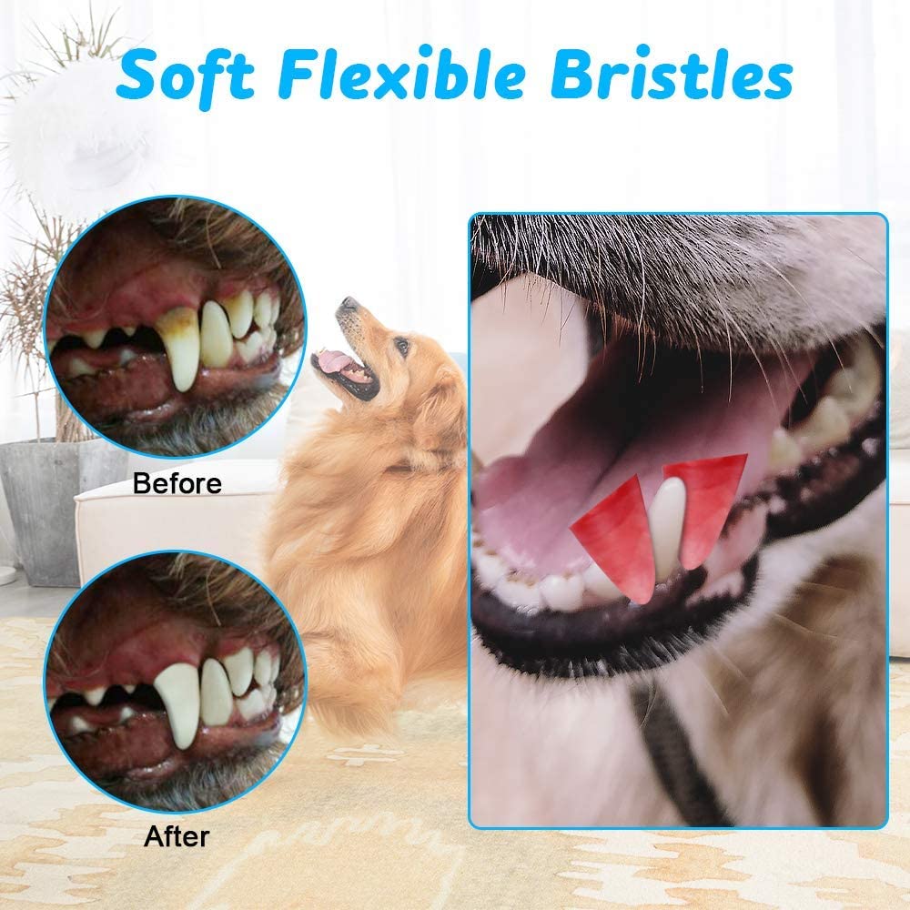  Juguete para perros masticando dientes de juguete interactivos masticando entrenamiento de coeficiente intelectual mordida suave caucho natural cachorros pequeños y medianos 